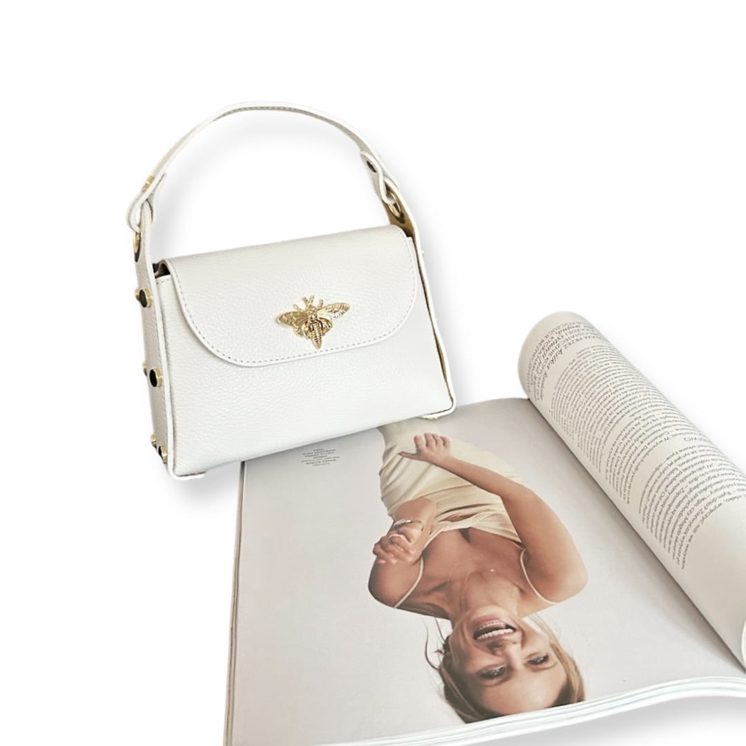 Torebka Damska Skórzana Alta Biała