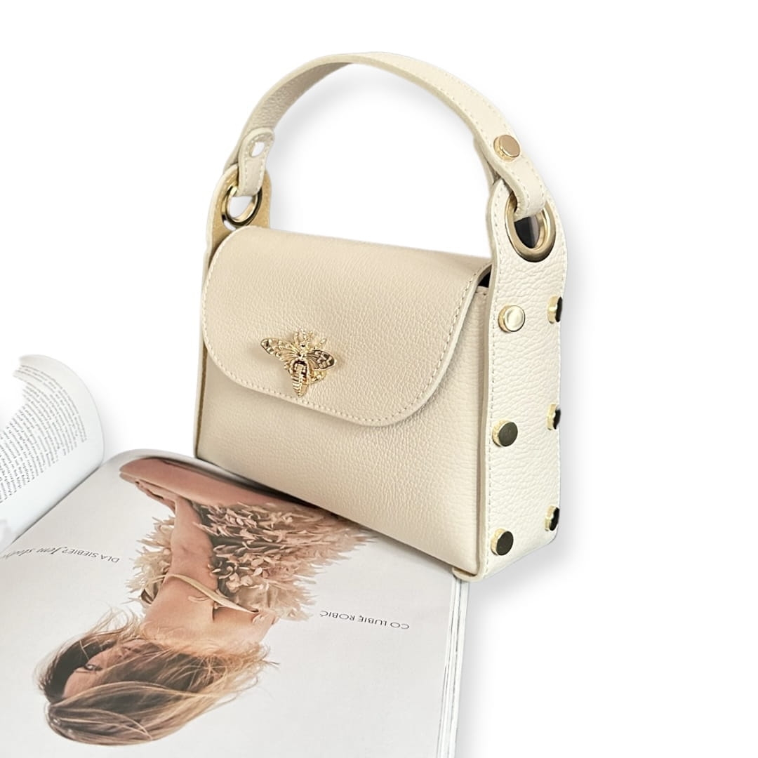 Torebka Damska Skórzana Alta Ecru