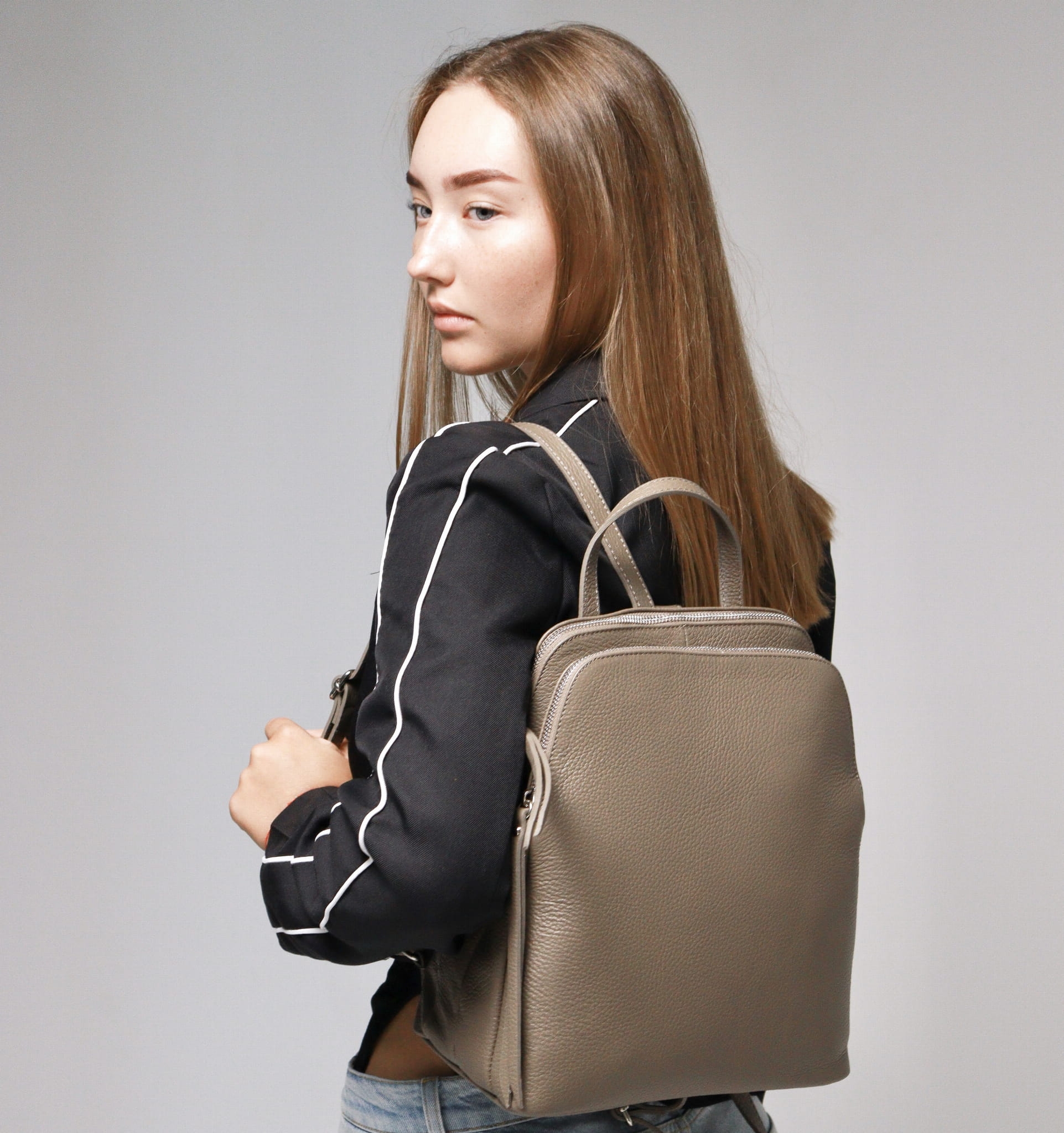 Plecak Damski skóra naturalna Dora Cappuccino 