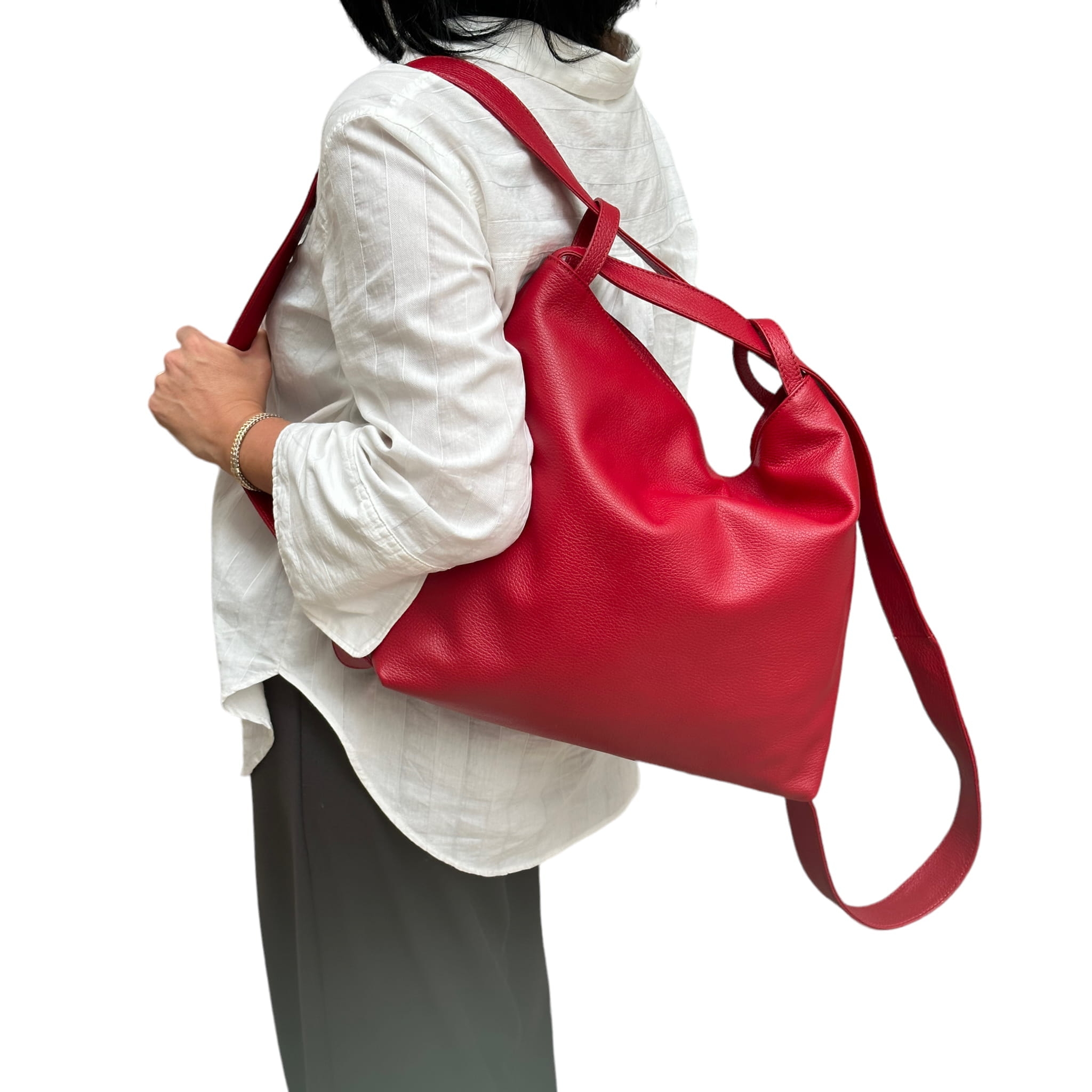 Torebka Damska, licowa skóra Buona Czerwona