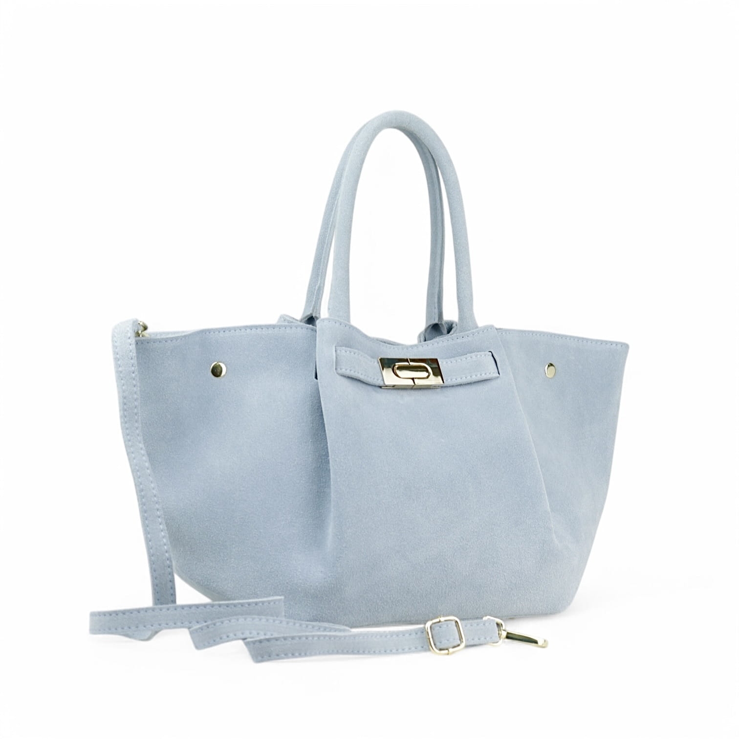 Torebka Damska, zamszowa Balbina Błękitna (zamsz)