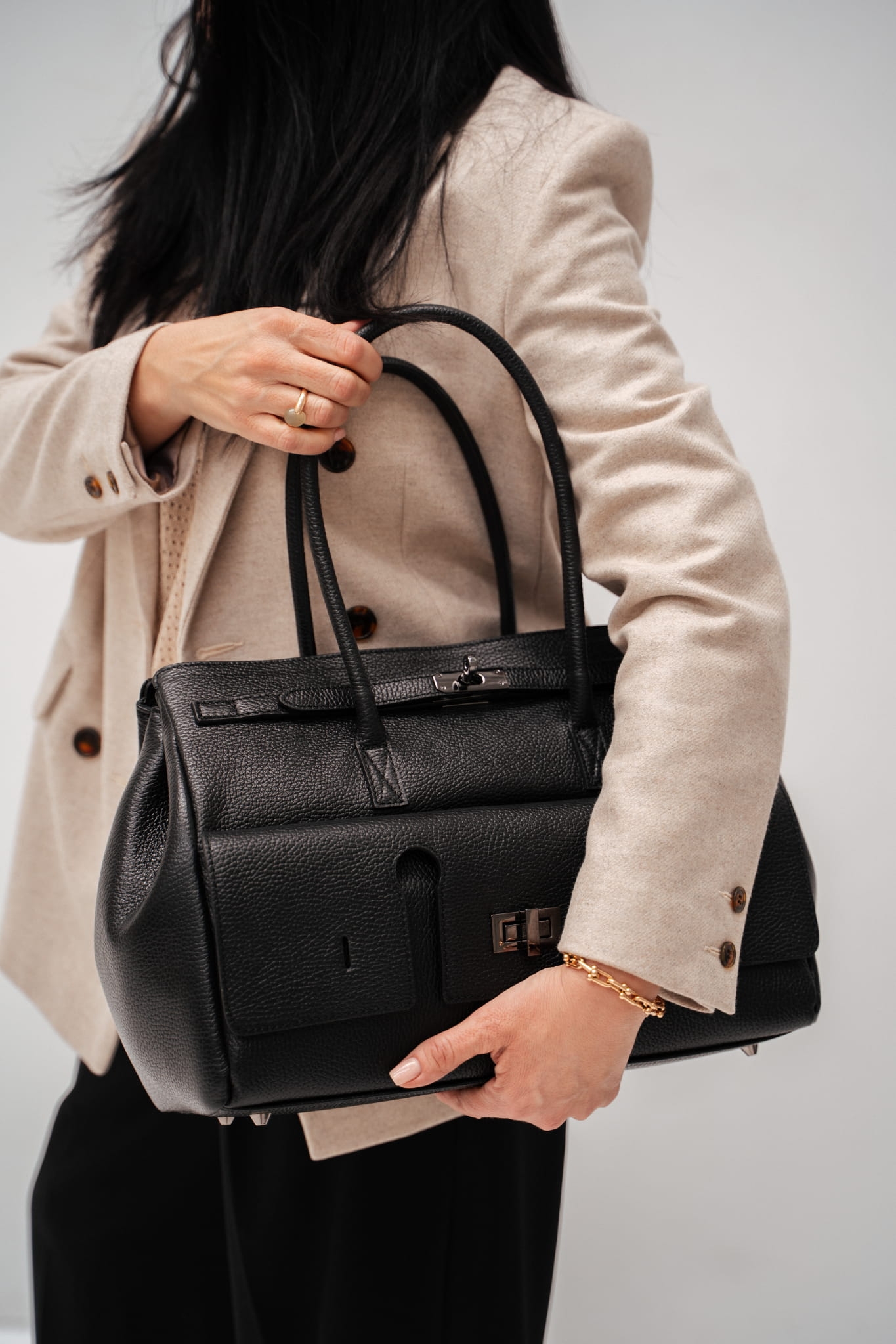 Torebka Damska skóra naturalna Valeria Czarna (skórzana) 