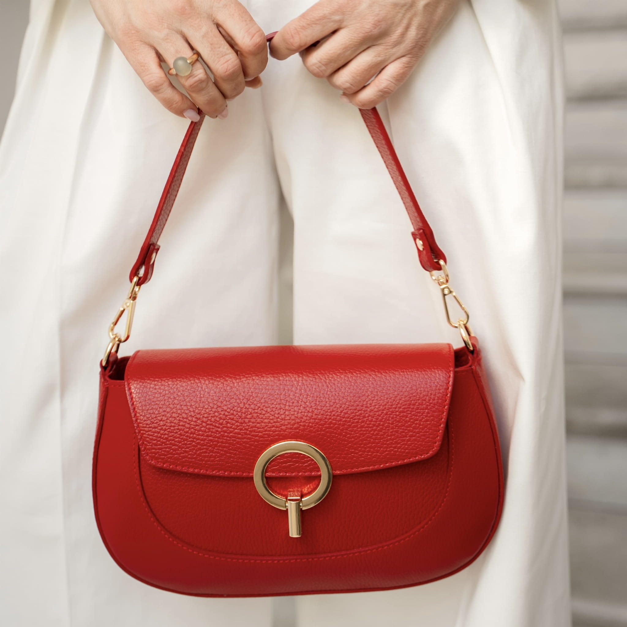  Torebka Damska skórzana Katarzyna Max Katarzyna max Czerwona