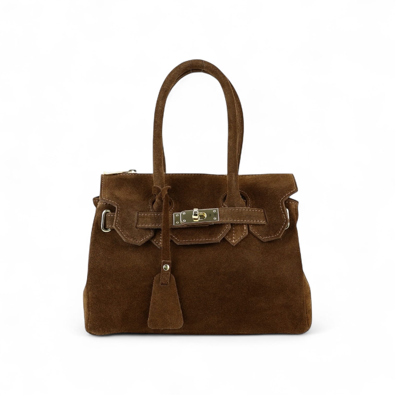 Torebka damska skóra zamszowa Livia Czekoladowa mała (zamsz)