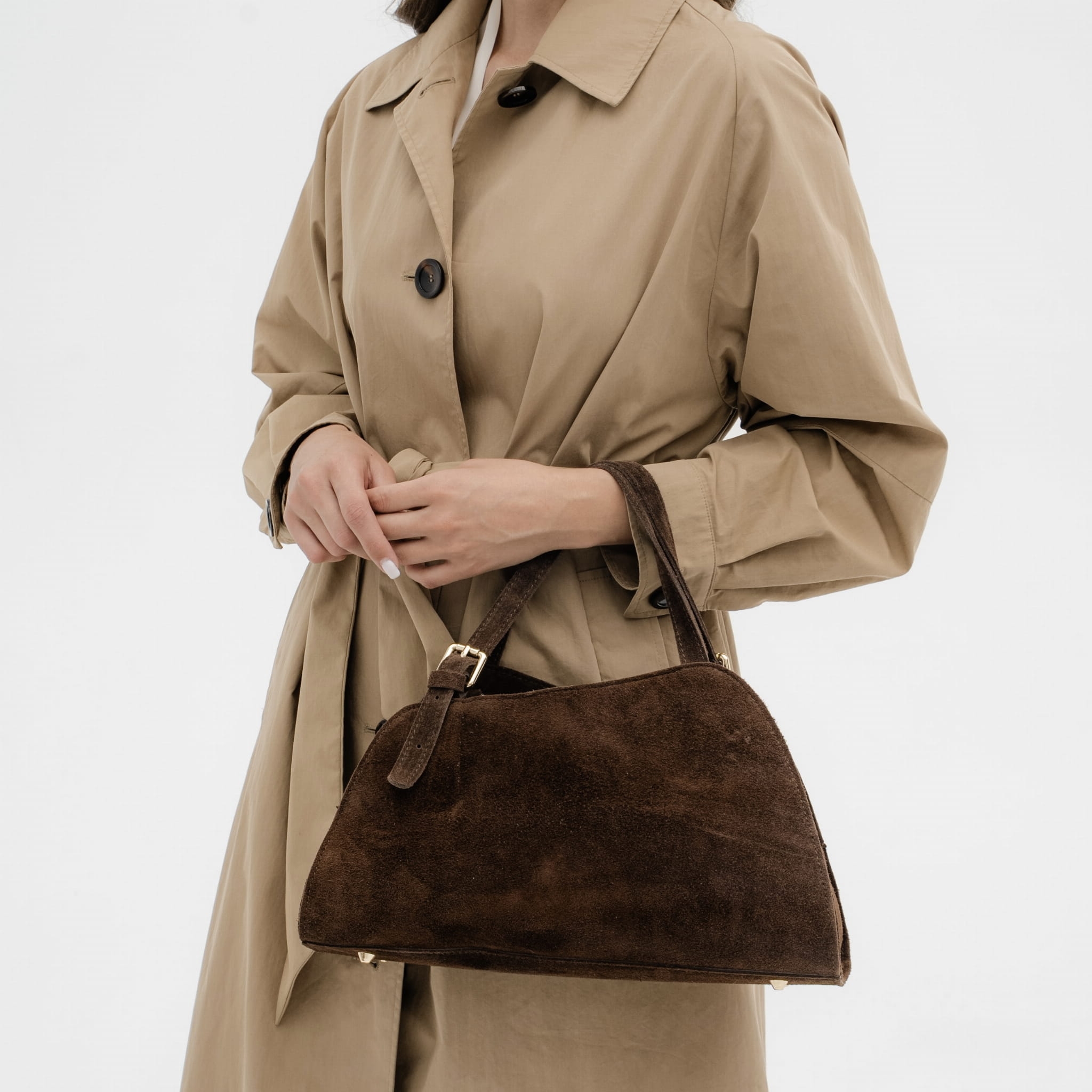 Torebka Damska Zamszowa Luana Czekoladowa (zamsz)