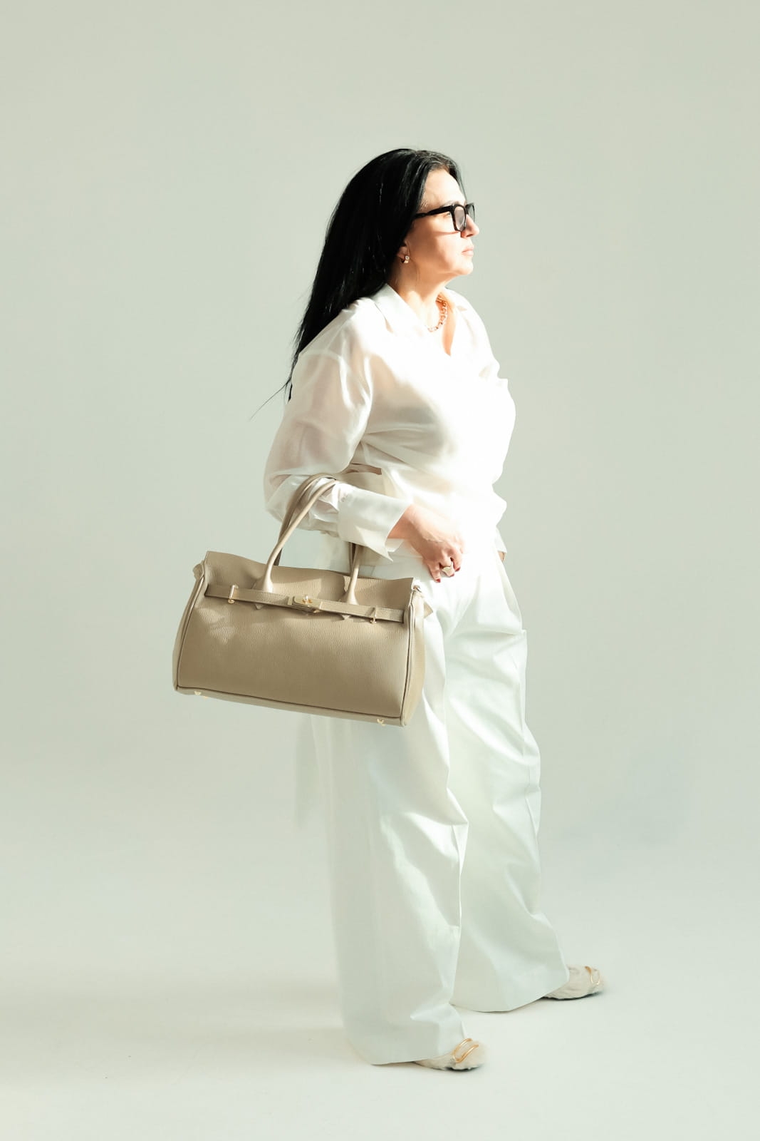 Torebka Skórzana Damska Nella Beżowa (skórzana)