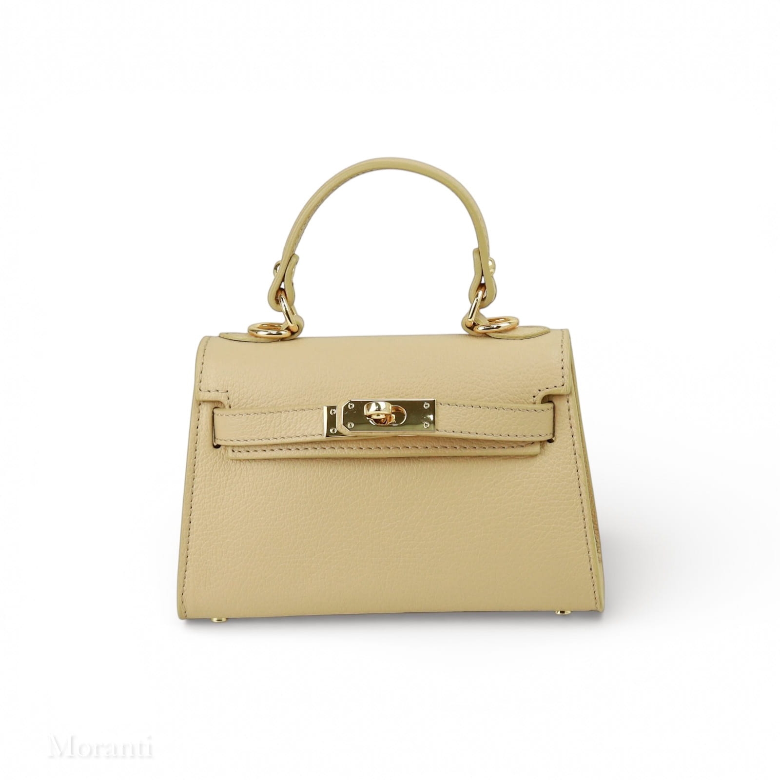 Torebka Damska Kuferek, skóra naturalna Emily Beżowa