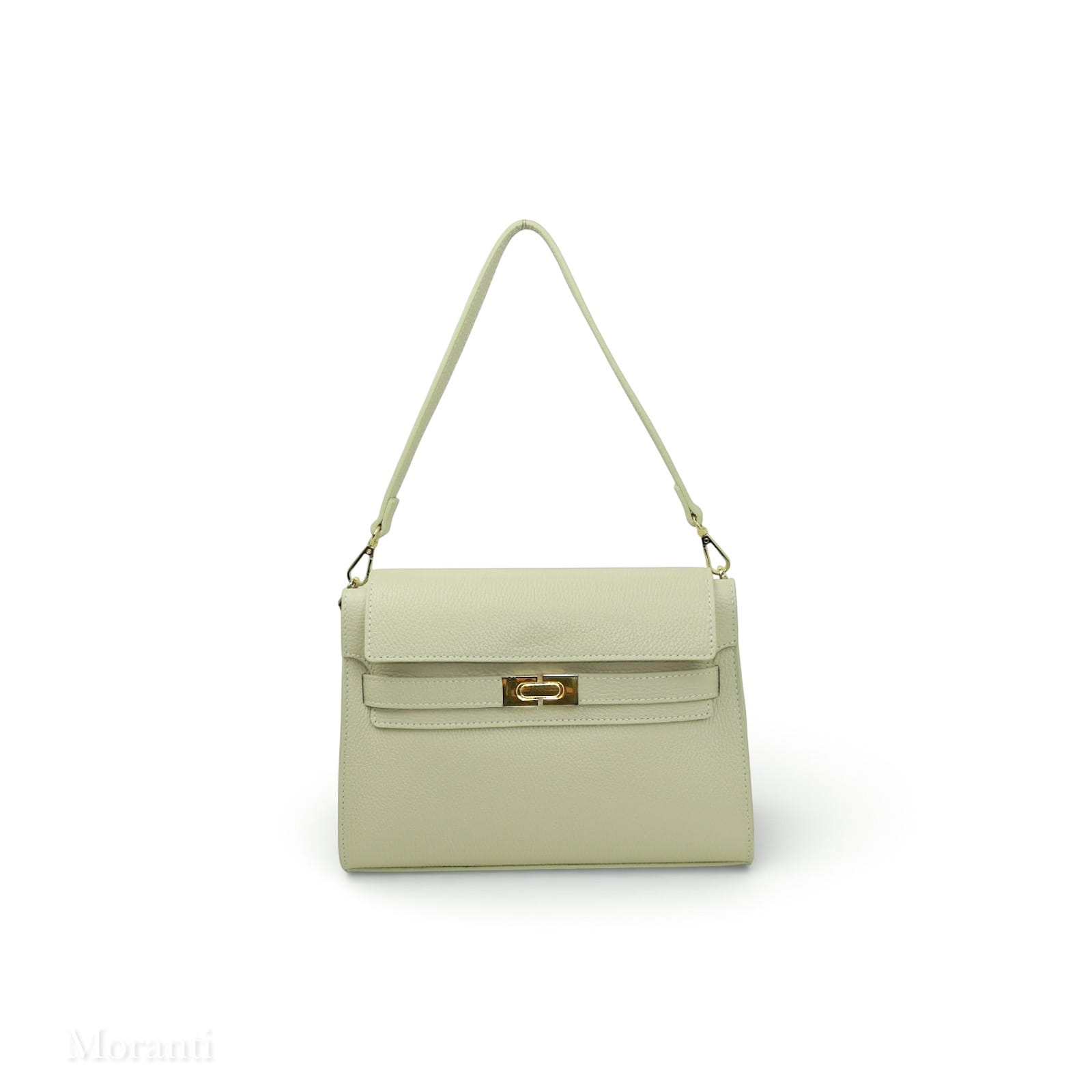 Torebka Kuferek skóra naturalna Mira Ecru (skórzana)