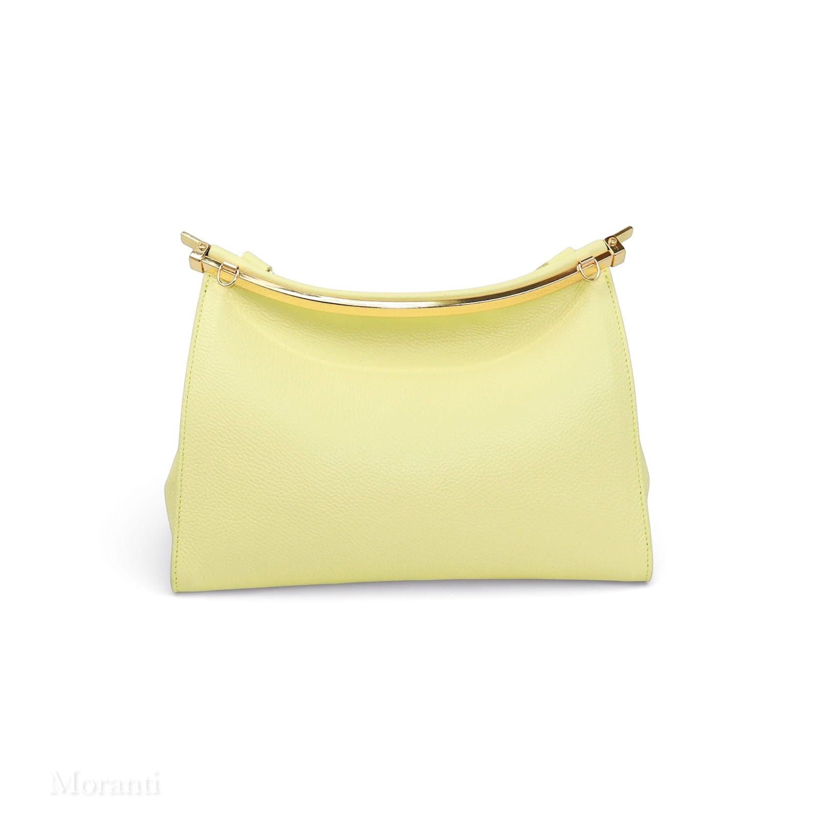 Torebka Damska Listonoszka Skórzana Delina MAXI Żółta