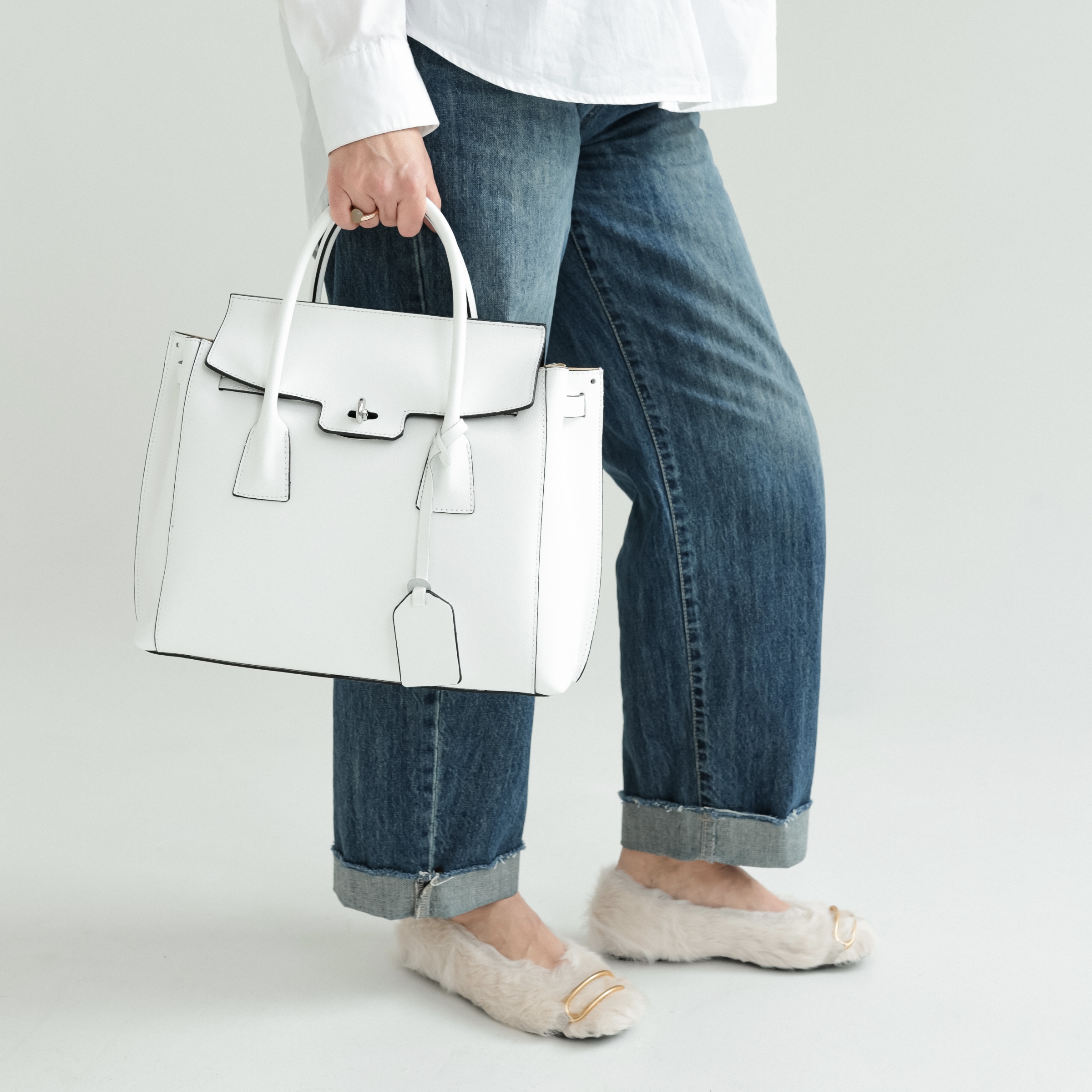 Torebka Damska Klasyczna Terra Maxi Biała