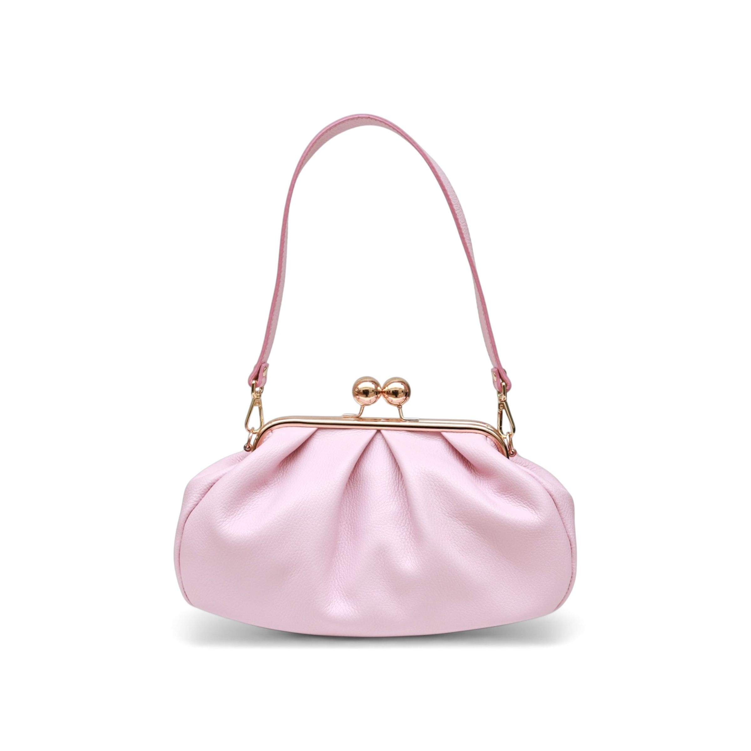 Torebka Skórzana Elira Różowa Klasyczna Elegancja