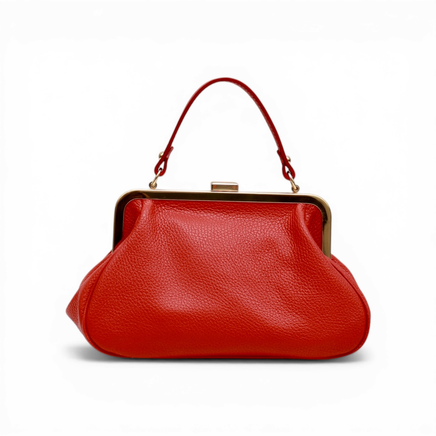 Torebka Damska listonoszka, skóra naturalna Evelia Czerwona