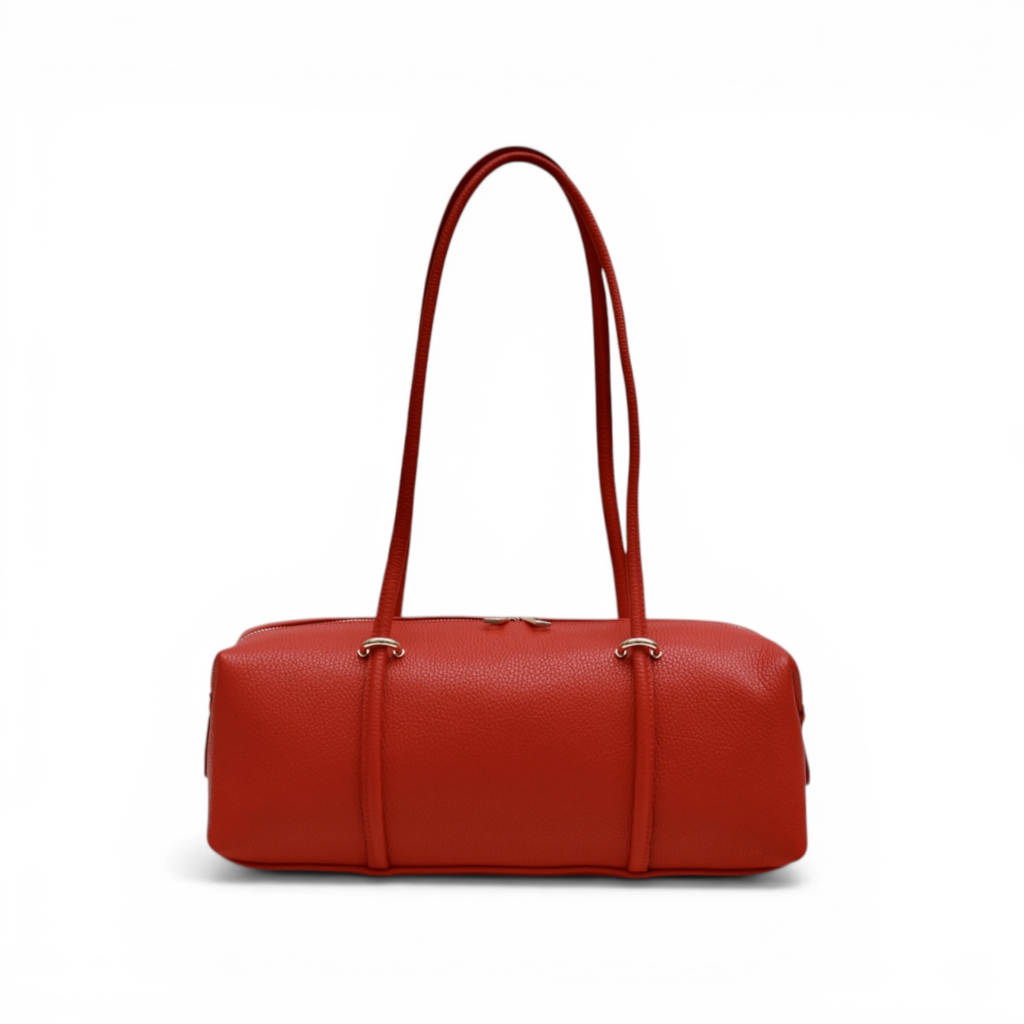 Torebka Damska Skórzana Gia Czerwona Klasyczna Elegancja