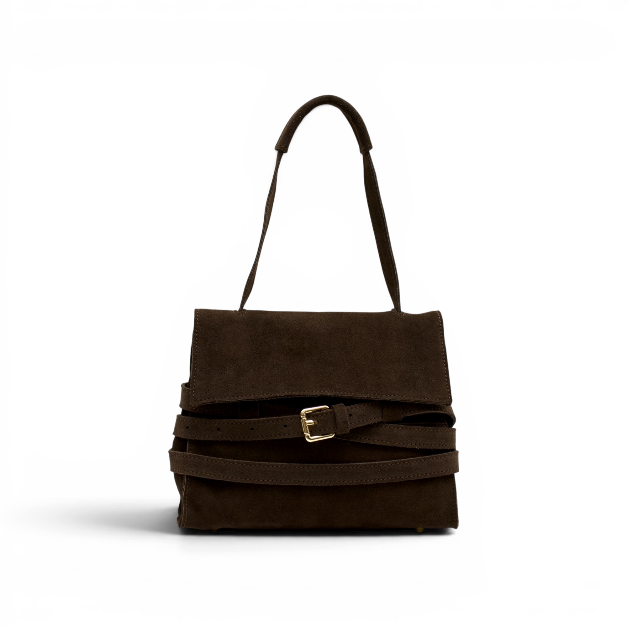 Torebka Damska, listonoszka skóra zamszowa Carmela Espresso (zamsz)