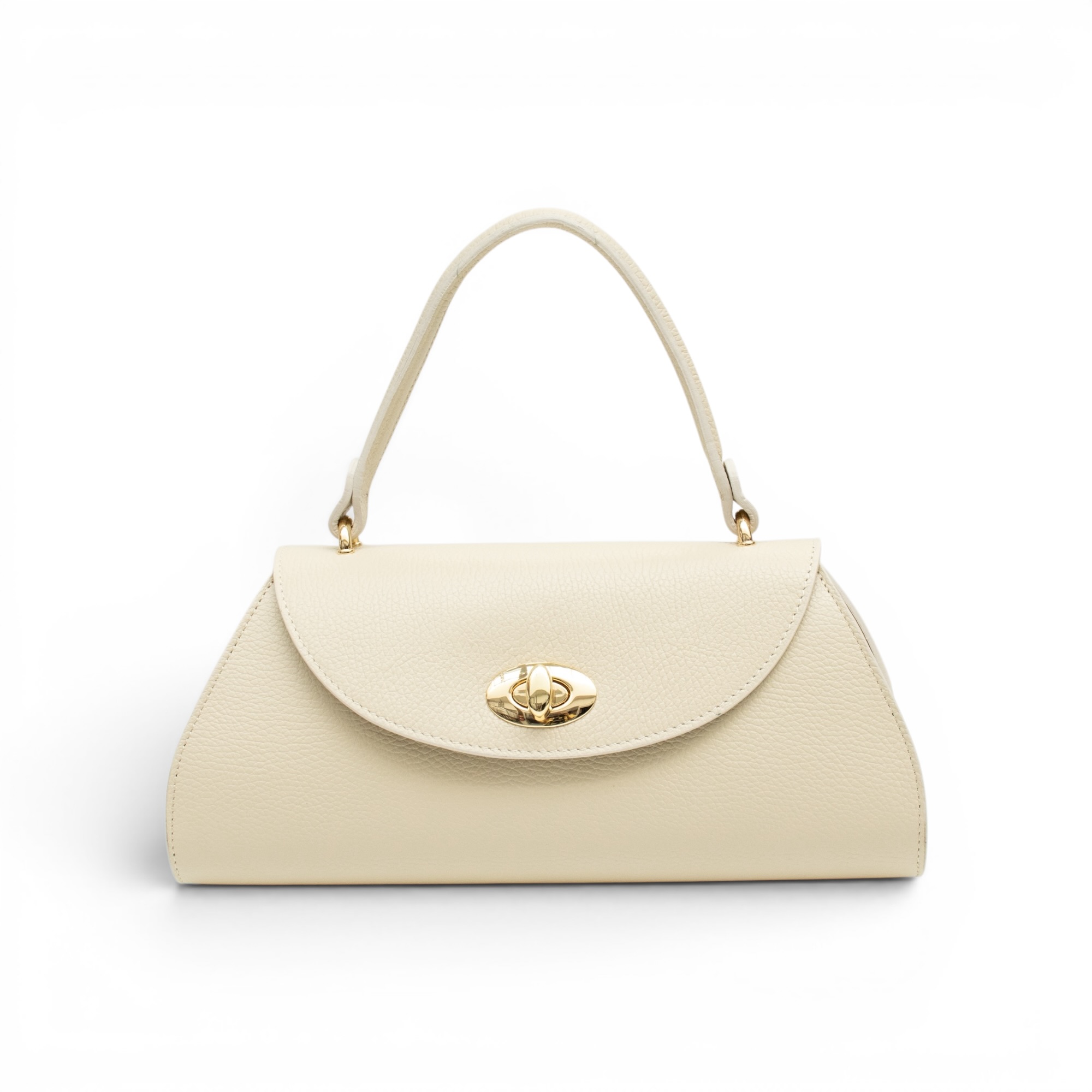 Torebka Damska kuferek, skóra naturalna Dalila Ecru