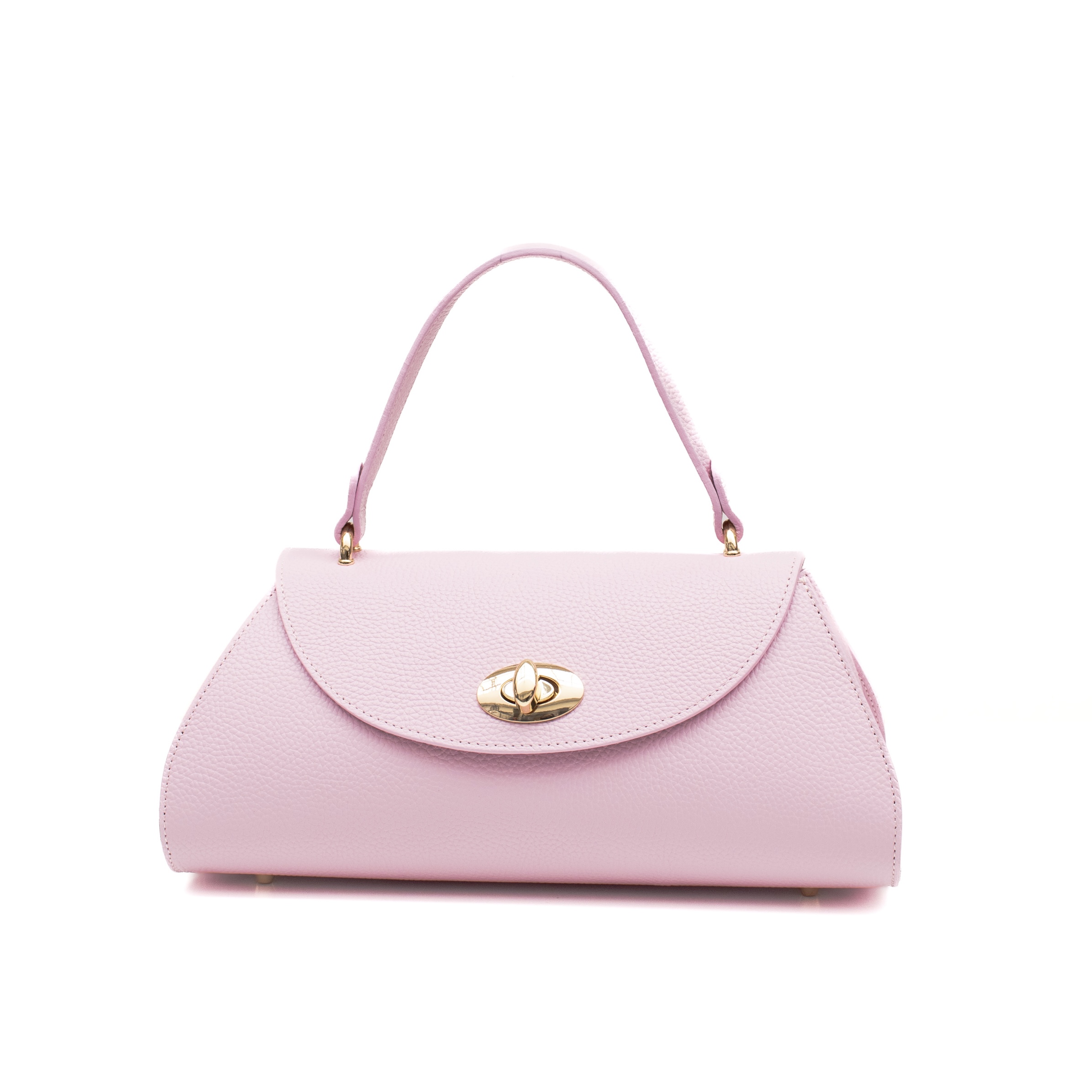 Torebka Damska kuferek, skóra naturalna Dalila Różowa