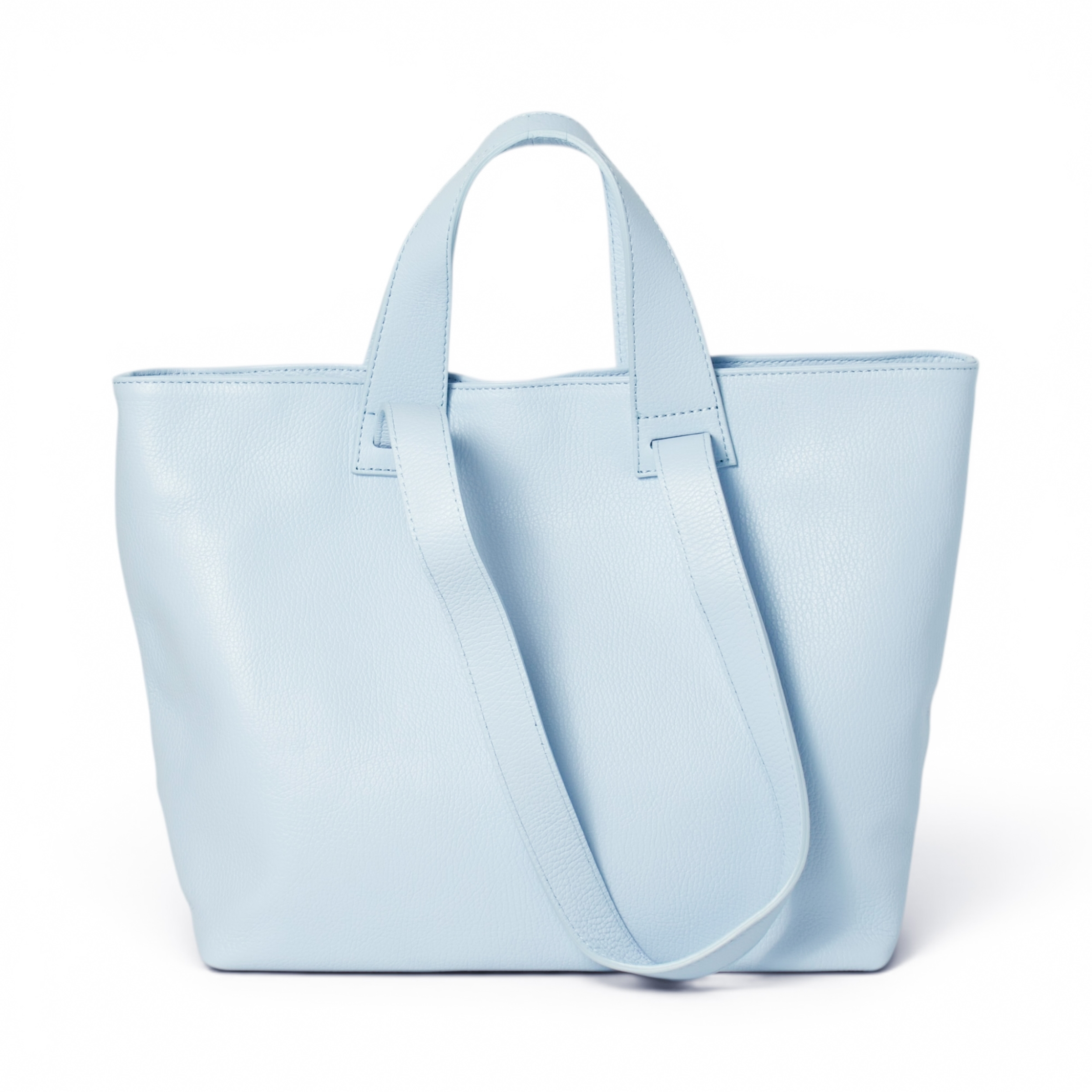 Torebka Damska Shopper, skóra naturalna Veronica Błękitna