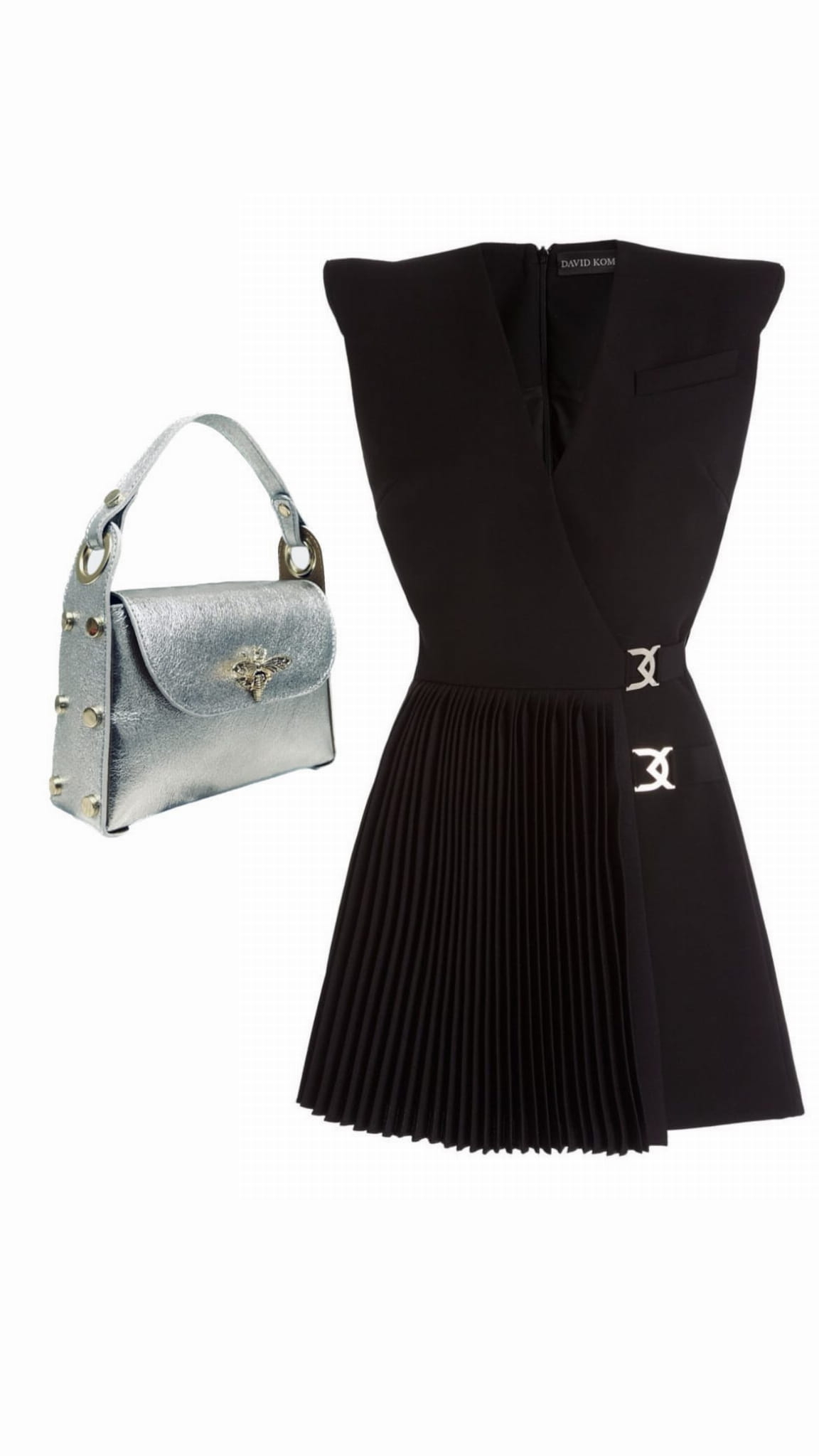 Torebka Damska Skórzana Alta Srebro